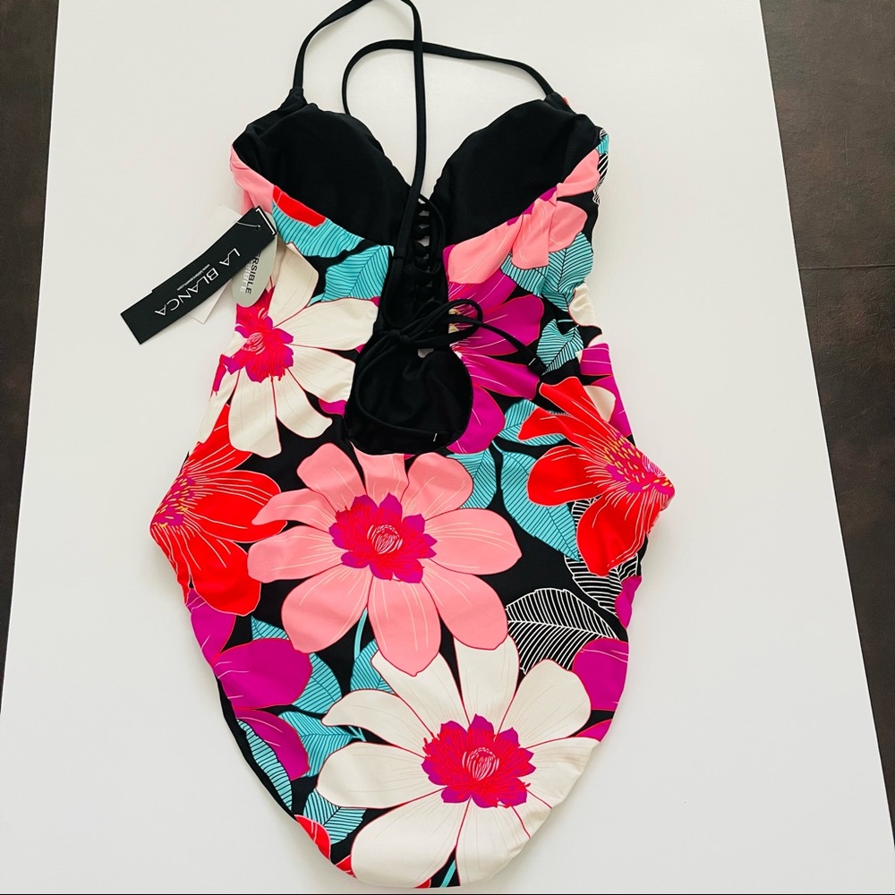 La Blanca Reversible/Tummy Control One-Piece Swimsuit - Picture 5 of 9